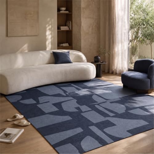 8x10 Area Rugs for Living Room Large Modern Washable Rug by LatteFog