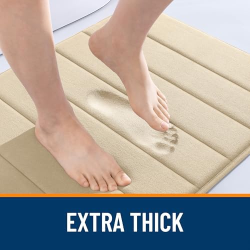 OLANLY Memory Foam Bath Mat 32x20, Super Soft and Absorbent Bathroom Rugs - Image 6