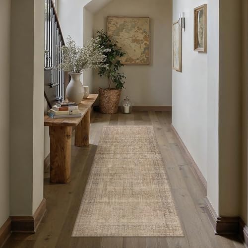 HUGEAR Brown 2x8 Neutral Runner Rugs - Image 3