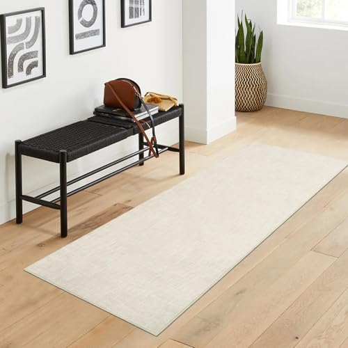 Garvee Textured Entryway Rugs 2x6 Modern Solid Washable Runner Rug by Garvee