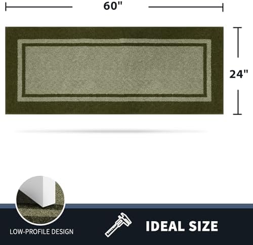 PURRUGS Hallway Runner Rug, Budding Green & Sage Green - Image 2