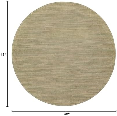 Nourison Home Nourison Essentials Green Gold 4' x Round Area Rug - Image 2