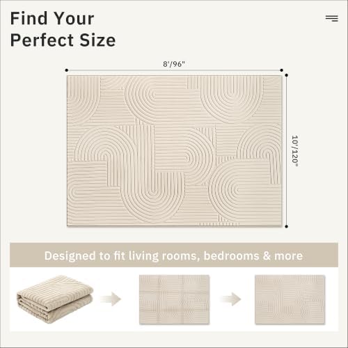 Soalmost 8x10 Washable Area Rug - Image 2