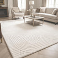 Beige Solid Area Rug 6x9, Washable Rugs by MATIIUICarpet