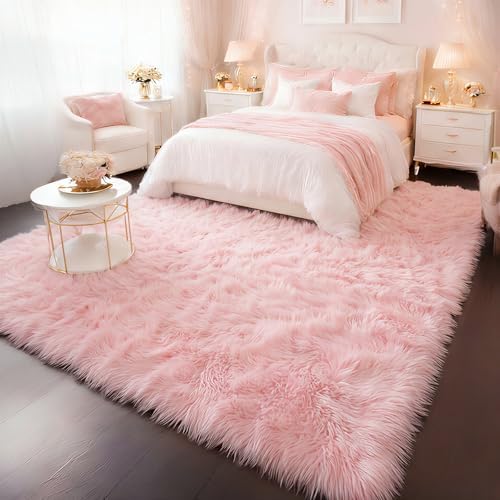Amdrebio Pink Large Kids Area Rug 8x10 - Image 5