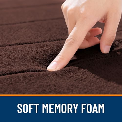 OLANLY Memory Foam Large Bath Mat 59x34, Super Soft Absorbent Bathroom Rugs - Image 5