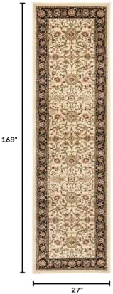 SAFAVIEH Lyndhurst Runner Rug 2'3"x14', Ivory & Black LNH212B - Image 2