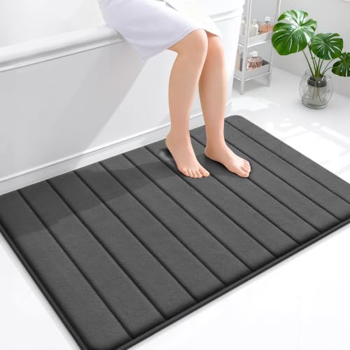 OLANLY Memory Foam Large Bath Mat 44x32, Super Soft Absorbent Bathroom Rugs by OLANLY