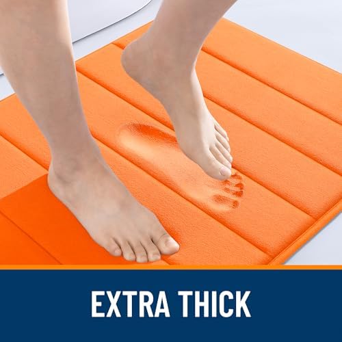 OLANLY Memory Foam Large Bath Mat 44x32, Super Soft Absorbent Bathroom Rugs - Image 6