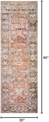 Loloi Layla Spice/Marine 2'-6" x 7'-6" Runner Rug - Image 2