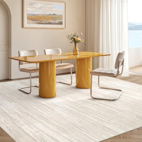 Area Rug Living Room-10X12 Abstract Washable Rug Beige - Image 3