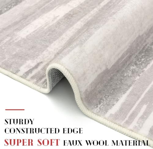 Lansny Abstract 2x3 Area Rug Small Washable Entryway Rug Non Slip Door Mat - Image 5