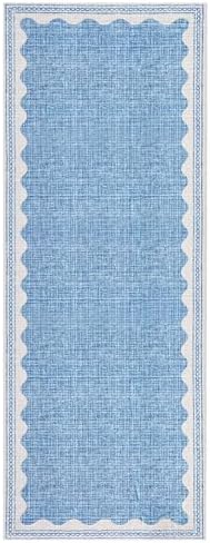 GarveeHome 2x6 Runner Rug for Hallway Washable Kitchen Rugs Non Slip Solid Blue - Image 5