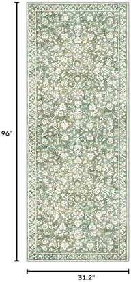 Washable Vintage 2.6x8 Runner Rug Non Slip Runners - Image 2