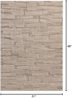 Loloi Amber Lewis Monty Collection MOT-04 Taupe/Beige 2'-7" x 4', .50" Pile - Image 2