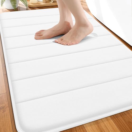 OLANLY Memory Foam Bath Mat 30x20, Super Soft and Absorbent Bathroom Rugs by OLANLY