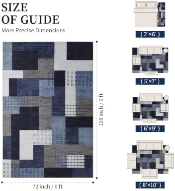YIHOUSE Modern Geometric Patchwork Rugs - Image 2