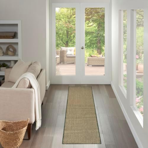 Nourison Home Courtyard 8' Runner Green Fabric Area Rug by NourisonHome