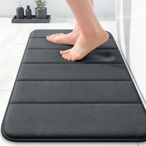 OLANLY Memory Foam Bath Mat 24x16, Super Soft and Absorbent Bathroom Rugs by OLANLY