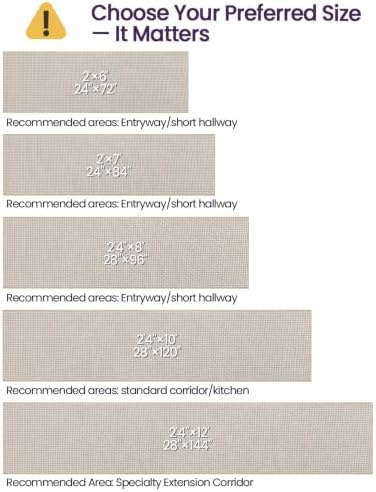 DEXI Thin Hallway Runner Rug 2x6, Non Slip Entryway Rugs - Image 2