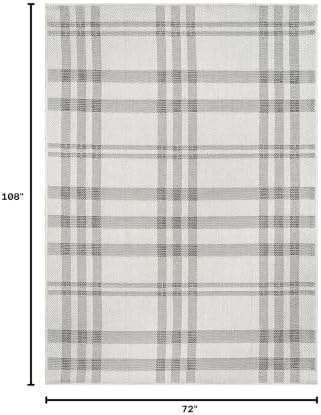 CAMILSON Easy Jute Rug 6x9, Indoor Outdoor Off-White Color Fiber Area Rugs - Image 2