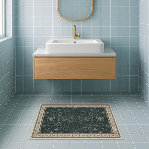 Dark Green Oushak 2x4 Entryway Rug - Image 3
