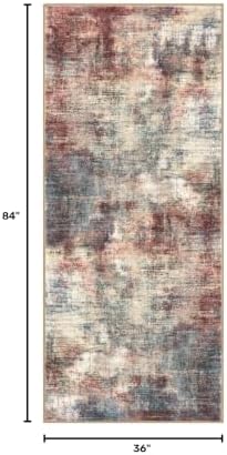 IOHOUZE Abstract Runner Rug 3x7 Ft Washable Runners - Image 2