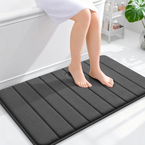 OLANLY Memory Foam Bath Mat 35x24, Super Soft and Absorbent Bathroom Rugs by OLANLY