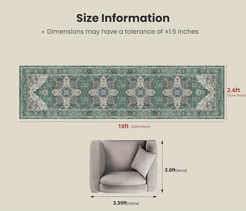 Amada 2'6"x10' Washable Runner Rug - Image 2
