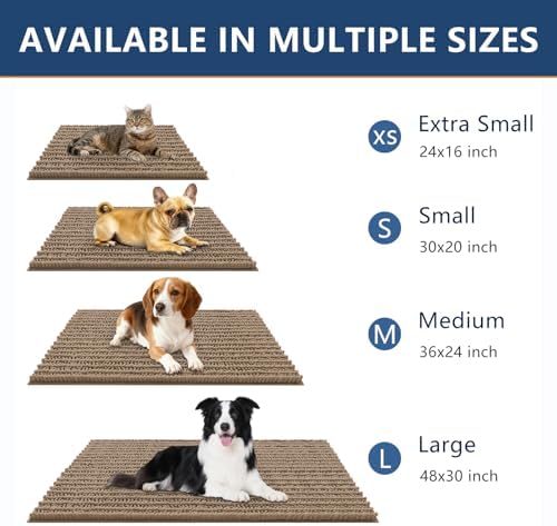 Smiry Dog Door Mat for Muddy Paws 24x16, Absorbs Moisture and Dirt Doormat - Image 3
