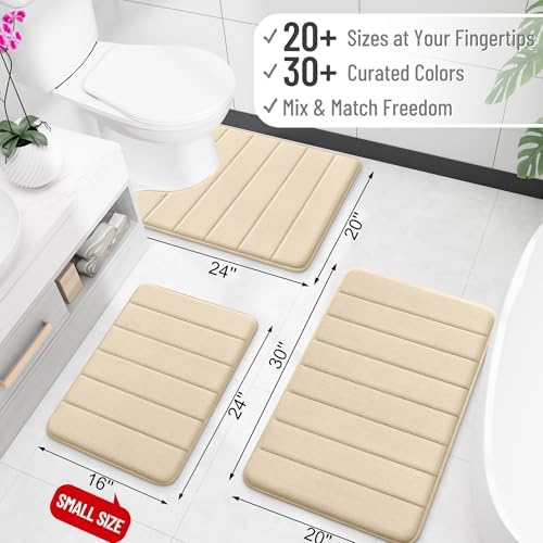 OLANLY Memory Foam Large Bath Mat 70x46, Super Soft Absorbent Bathroom Rugs - Image 2