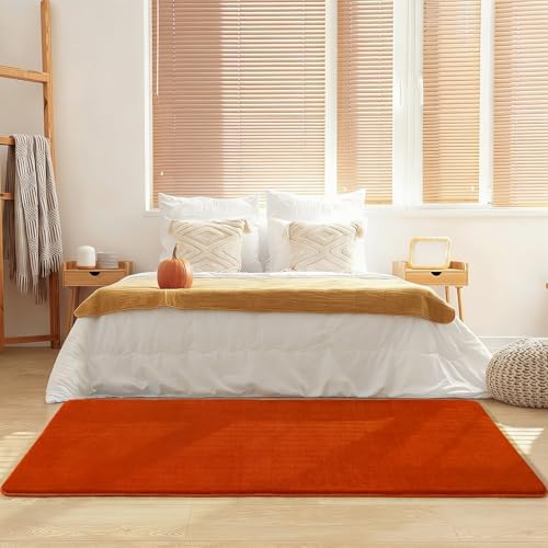 Amearea Modern Soft Hallway Runner Rug, 2x6 Feet Orange Washable Runner Rug - Image 6