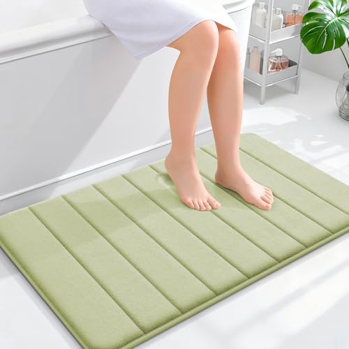 OLANLY Memory Foam Bath Mat 35x24, Super Soft and Absorbent Bathroom Rugs by OLANLY
