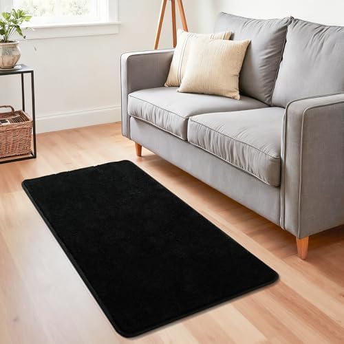 Chicrug Black 2x4 Small Washable Runner Rugs - Image 2