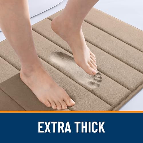 OLANLY Memory Foam Bath Mat 32x20, Super Soft and Absorbent Bathroom Rugs - Image 6