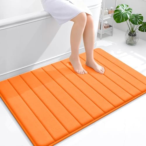 OLANLY Memory Foam Large Bath Mat 44x32, Super Soft Absorbent Bathroom Rugs by OLANLY
