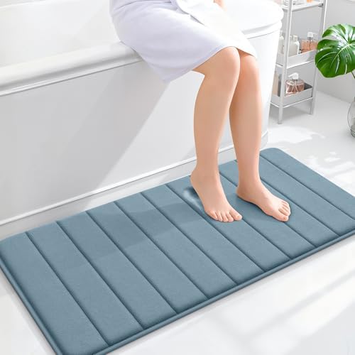 OLANLY Memory Foam Long Bathroom Rugs Runner 44x20, Super Soft Absorbent by OLANLY