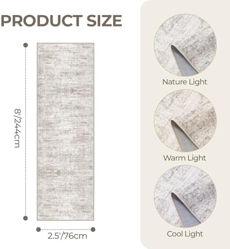 2'6 x 8' Runner Rug Non Slip, Washable Kitchen Rugs - Image 2
