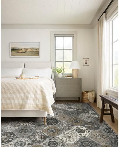 Lahome Moroccan Washable Area Rug 6x9, Large Living Room Rugs - Image 4