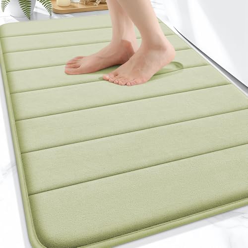 OLANLY Memory Foam Bath Mat 34x21, Super Soft and Absorbent Bathroom Rugs by OLANLY