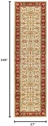 SAFAVIEH Lyndhurst Runner Rug 2'3"x20', Ivory & Red LNH212K - Image 2