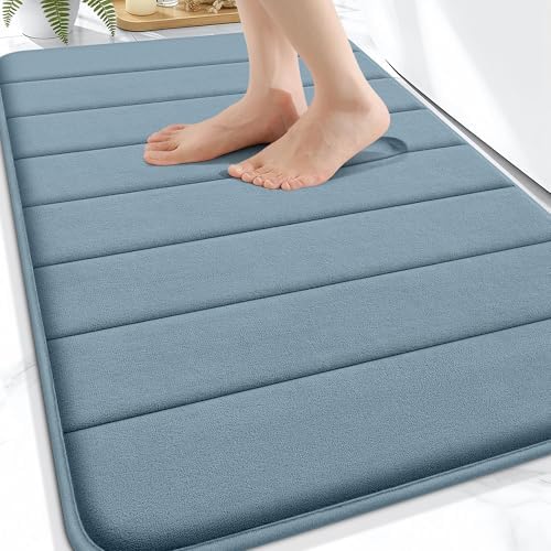 OLANLY Memory Foam Bath Mat 32x20, Super Soft and Absorbent Bathroom Rugs by OLANLY