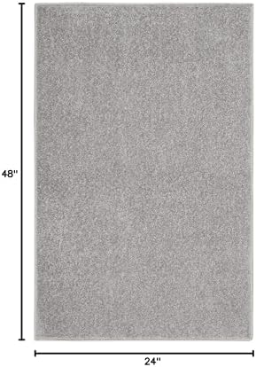 Nourison Home Nourison Essentials Silver Grey 2' x 4' Area Rug - Image 2
