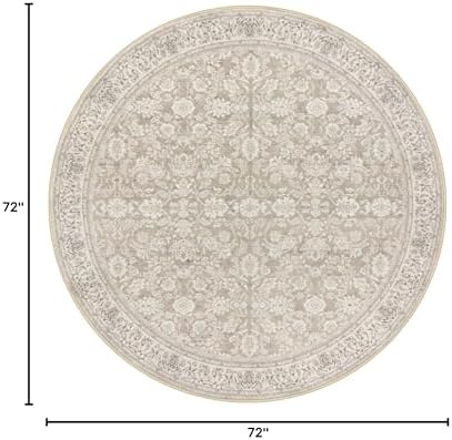 SIILOOM Washable 6ft Circle Round Rug, 6x6 Non-Slip Soft Circular Area Rugs - Image 2