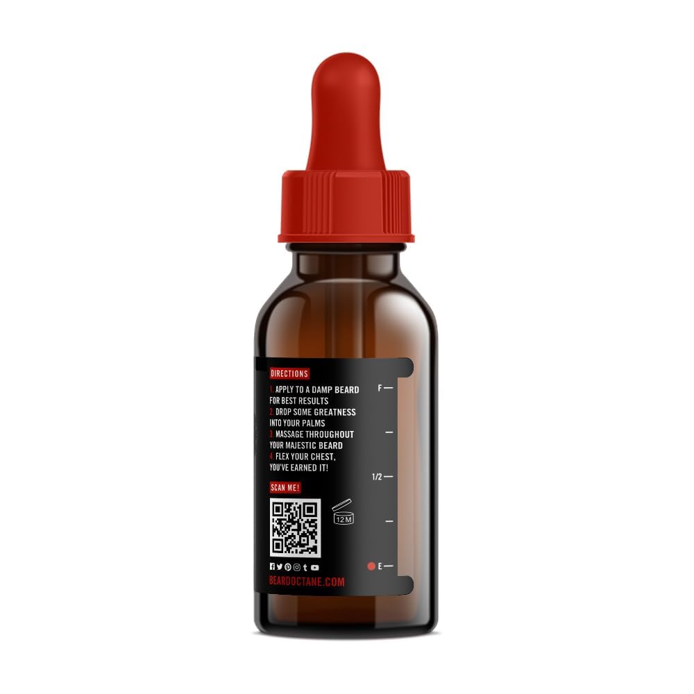 Beard Octane: Cold Start - Natural Beard Oil w/Argan Oil - 1 Oz - Healthy Softer Beards - Made in USA - Premium Handcrafted Beard Care