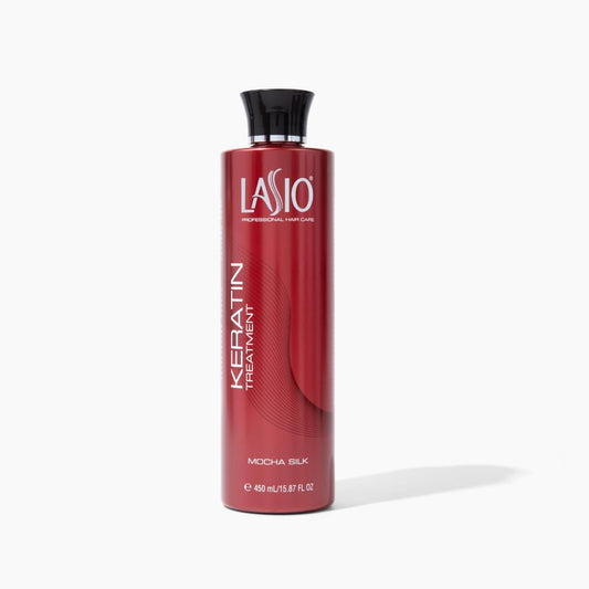 Lasio Mocha Silk Keratin Treatment Serum - 15.87 Fl. Oz - Hydrated Frizz-Free Hair - Infused with Cacao Oil - Reduces 90% of Curls for 2b - 4c Hair - Fume Free