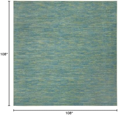 Nourison Home Nourison Essentials Blue Green 9' x Square Area Rug - Image 2