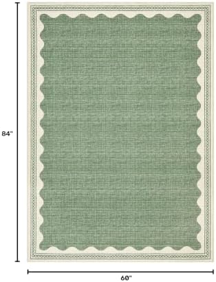 GarveeHome Scalloped Washable Rugs 5x7 Rug - Image 2