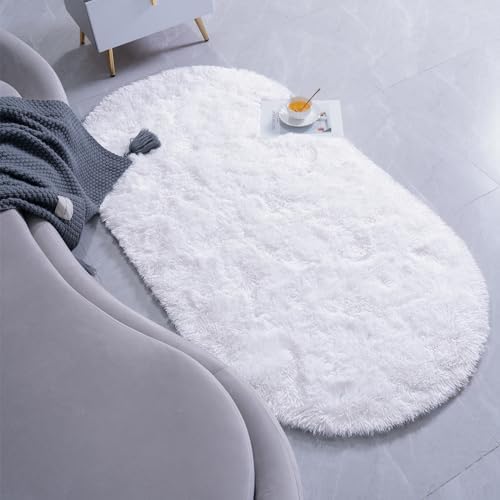 Goideal Fluffy Bedroom Rug, Small Oval Area Rugs, 2.6 x 5.3 Feet - Image 3