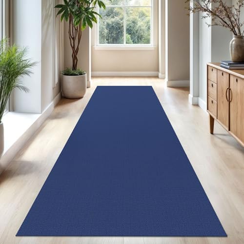 KOZYFLY 3x10 Long Runner Rug, Washable Non Slip Hallway Rug, Royal Blue - Image 2